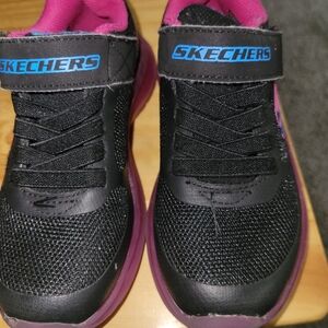 Skechers Kids Black and Pink Shoes